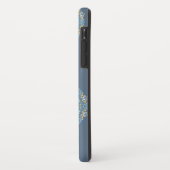 ターコイズティール（緑がかった色）ブルーアンイエローマンダラアートパターン Case-Mate iPhoneケース (裏面/左)