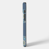 ターコイズティール(緑がかった色)ブルーアンイエローマンダラアートパターン Case-Mate iPhoneケース (裏面 / 左)