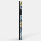 ターコイズティール（緑がかった色）ブルーアンイエローマンダラアートパターン Case-Mate iPhoneケース (裏面/右)