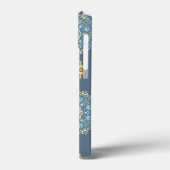 ターコイズティール（緑がかった色）ブルーアンイエローマンダラアートパターン Case-Mate iPhoneケース (裏面 / 左)