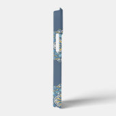 ターコイズティール（緑がかった色）ブルーアンイエローマンダラアートパターン Case-Mate iPhoneケース (裏面 / 右)