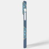 ターコイズティール(緑がかった色)ブルーアンイエローマンダラアートパターン Case-Mate iPhoneケース (裏面 / 左)