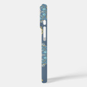 ターコイズティール（緑がかった色）ブルーアンイエローマンダラアートパターン Case-Mate iPhoneケース (裏面 / 左)