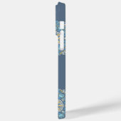 ターコイズティール(緑がかった色)ブルーアンイエローマンダラアートパターン Case-Mate iPhoneケース (裏面 / 左)