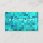 ターコイズティール（緑がかった色）ブルーパターン 名刺 (正面)