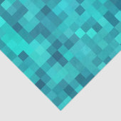 ターコイズティール（緑がかった色）ブルーパターン 薄葉紙 (詳細)