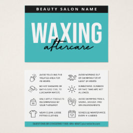 ターコイズティール（緑がかった色）ワックスxingアフターケアカードヘア除去