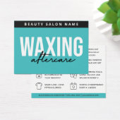 ターコイズティール（緑がかった色）ワックスxingアフターケアカードヘア除去 (デスク)