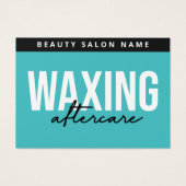 ターコイズティール（緑がかった色）ワックスxingアフターケアカードヘア除去 (正面)