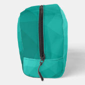 ターコイズティール（緑がかった色）勾配幾何メッシュパターン ドップキット (右)