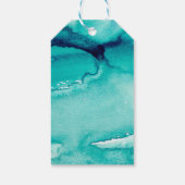 ターコイズティール(緑がかった色)結婚の感謝お願いギフトラベル ギフトタグ (裏面)