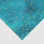 ターコイズティール（緑がかった色）金ゴールド輝 薄葉紙 (詳細)