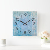 ターコイズテクス動揺してチャ スクエア壁時計 (ホーム)