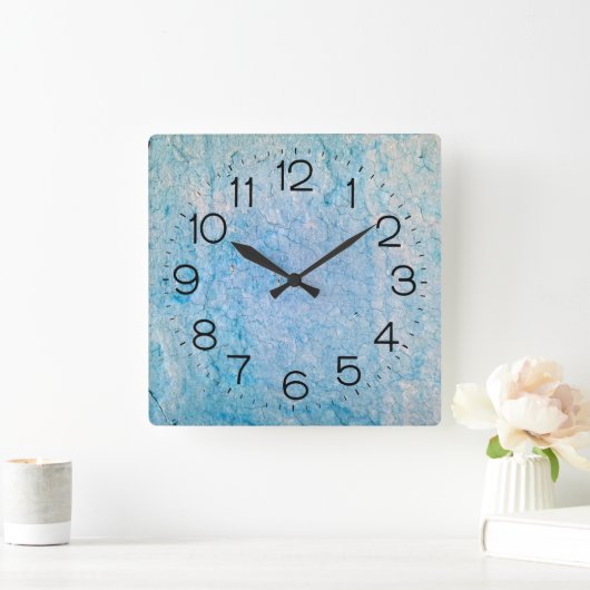 ターコイズテクス動揺してチャ スクエア壁時計 (ホーム)
