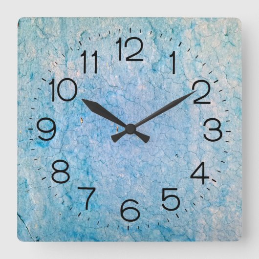 ターコイズテクス動揺してチャ スクエア壁時計 (正面)
