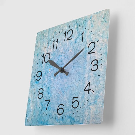 ターコイズテクス動揺してチャ スクエア壁時計 (傾斜)