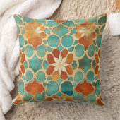 ターコイズテラコッタモロッコタイルボホアーストーン クッション (ブランケット)