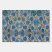 ターコイズデイジーフローラ包装紙 ラッピングペーパーシート (正面2)