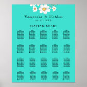 ターコイズデイジー結婚フローラの200座席表 ポスター (正面)