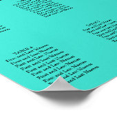 ターコイズデイジー結婚フローラの60席表 ポスター (角)