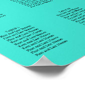 ターコイズデイジー結婚フローラ120座席表 ポスター (角)