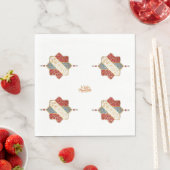 ターコイズデザインの上品なイード・ムバラク スタンダードランチョンナプキン (インサイチュ)