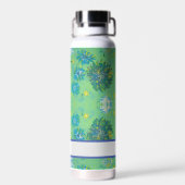 ターコイズトインクルフローラカスタムウォーターボトル ウォーターボトル (背面)