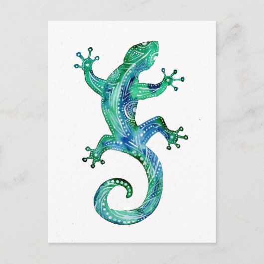 ターコイズトライバルゲッコ ポストカード (正面)