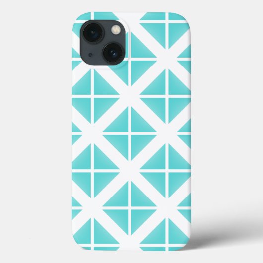 ターコイズトレンディー三角形パターン Case-Mate iPhoneケース (裏面)