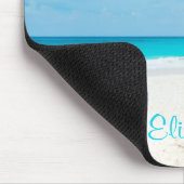 ターコイズトロピカルサンディビーチ パーソナライズされた マウスパッド (コーナー)