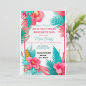 ターコイズトロピカルバクロレットパーティの招待状 招待状 (スタンド正面)