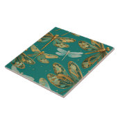 ターコイズトンフライアールヌーボーアールデコバグ タイル (側面)