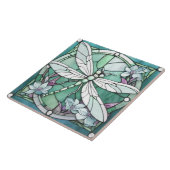 ターコイズトンフライアールヌーボーデコステンドグラス タイル (側面)