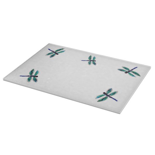 ターコイズトンボアート カッティングボード (角)