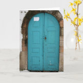 ターコイズドア カード (黄色い花)