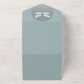 ターコイズドラゴンフライウェディング オールインワン招待状 (外側)