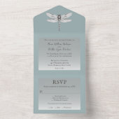 ターコイズドラゴンフライウェディング オールインワン招待状 (内側)