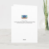 ターコイズドラゴン – グリーティングカード (裏面)