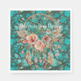 ターコイズドリームキャッチャー スタンダードランチョンナプキン