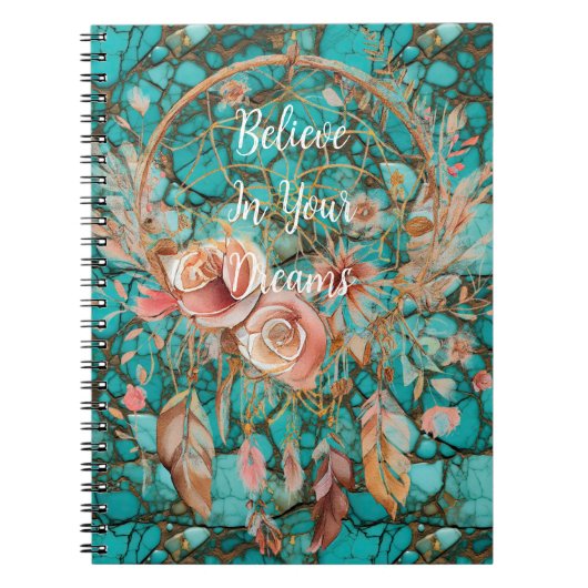 ターコイズドリームキャッチャー ノートブック (正面)