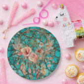 ターコイズドリームキャッチャー ペーパープレート (パーティー)