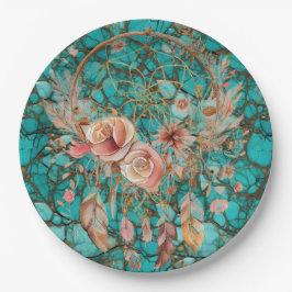 ターコイズドリームキャッチャー ペーパープレート