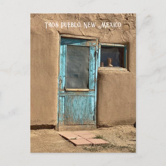 ターコイズドータオスプエブロ写真 ポストカード (正面)