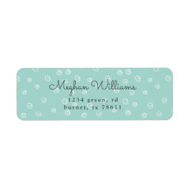 ターコイズドードル旋回モダン差出人住所 ラベル