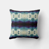 ターコイズネイビーベージュ地中海のラージモザイク クッション (裏面)