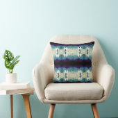 ターコイズネイビーベージュ地中海のラージモザイク クッション (椅子)