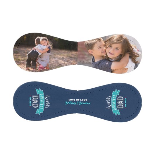 ターコイズネイビーワールドズグレストパパタイポグラフィ 野球ボール (パネル)