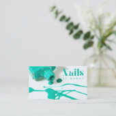 ターコイズネイルサロンマニキュリストポーランドボトル 名刺 (スタンド正面)