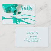 ターコイズネイルサロンマニキュリストポーランドボトル 名刺 (正面/裏面)