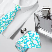 ターコイズハイビスカスハワイアンパターン